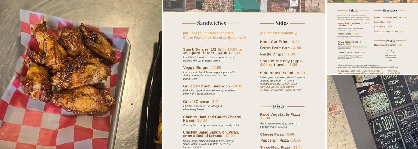 Spark Community Café Menu