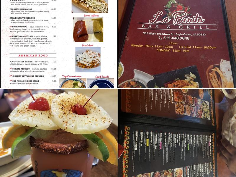 La Bonita Bar And Grill Menu