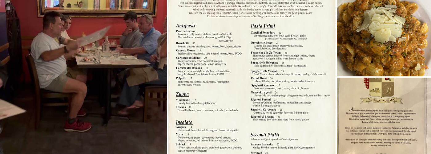 Enoteca Adriano Menu