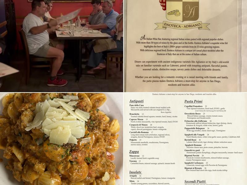 Enoteca Adriano Menu