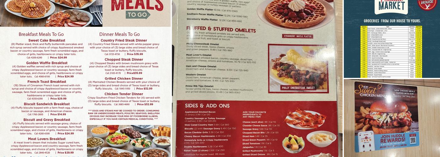 Huddle House Menu