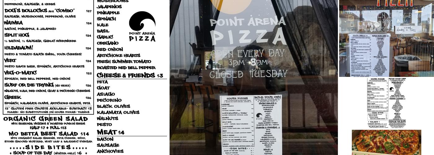 Point Arena Pizza Menu
