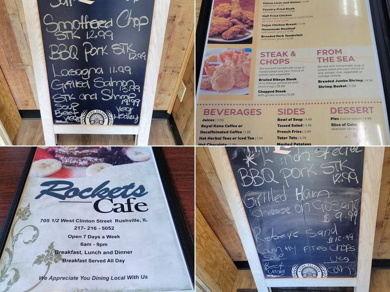 Rocket's Cafe Menu