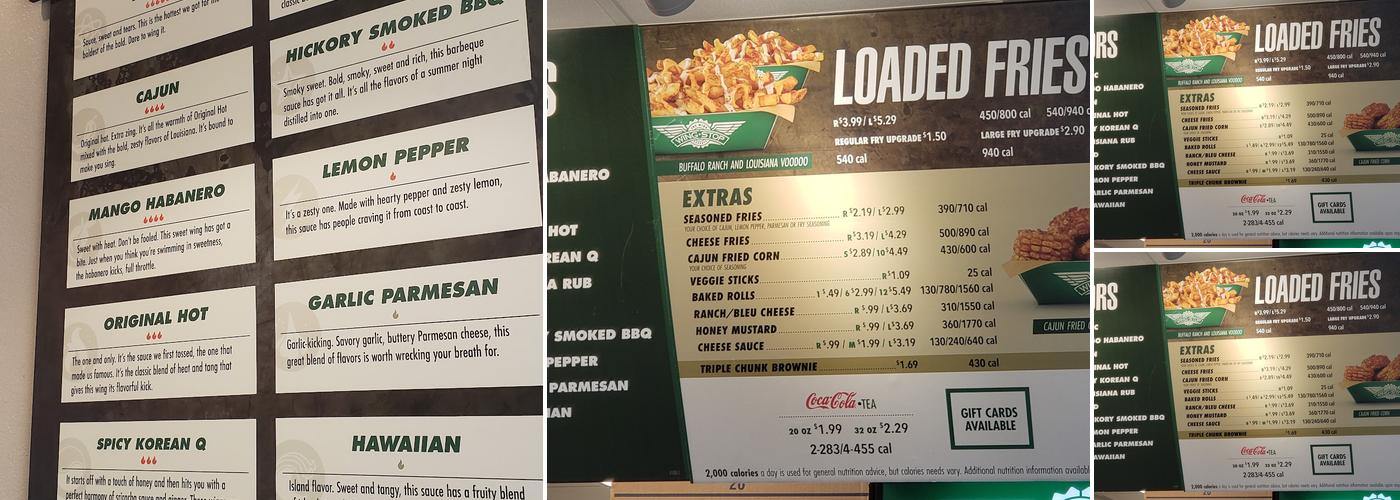 Wingstop Menu