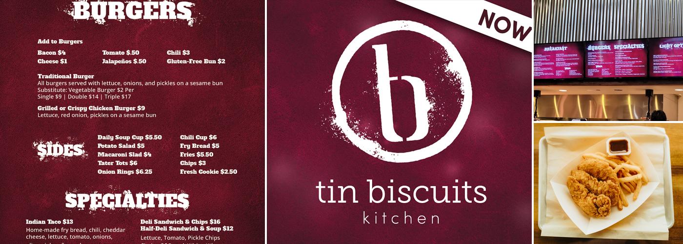 Tin Biscuits Menu