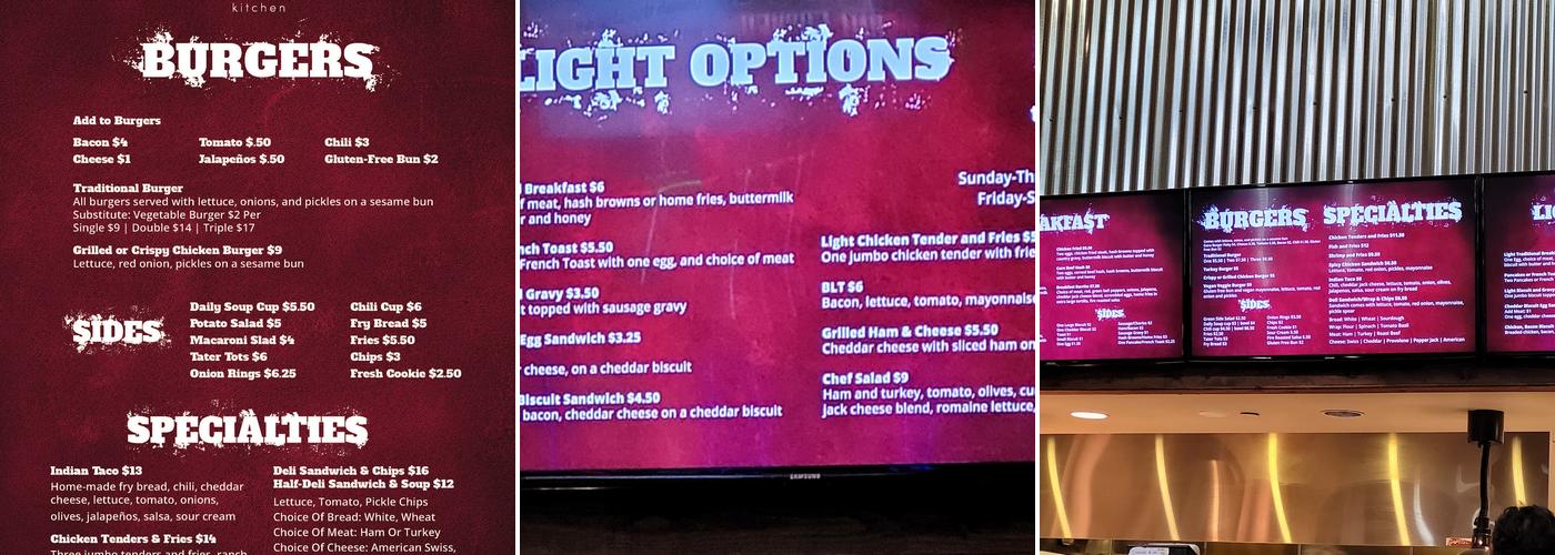 Tin Biscuits Menu