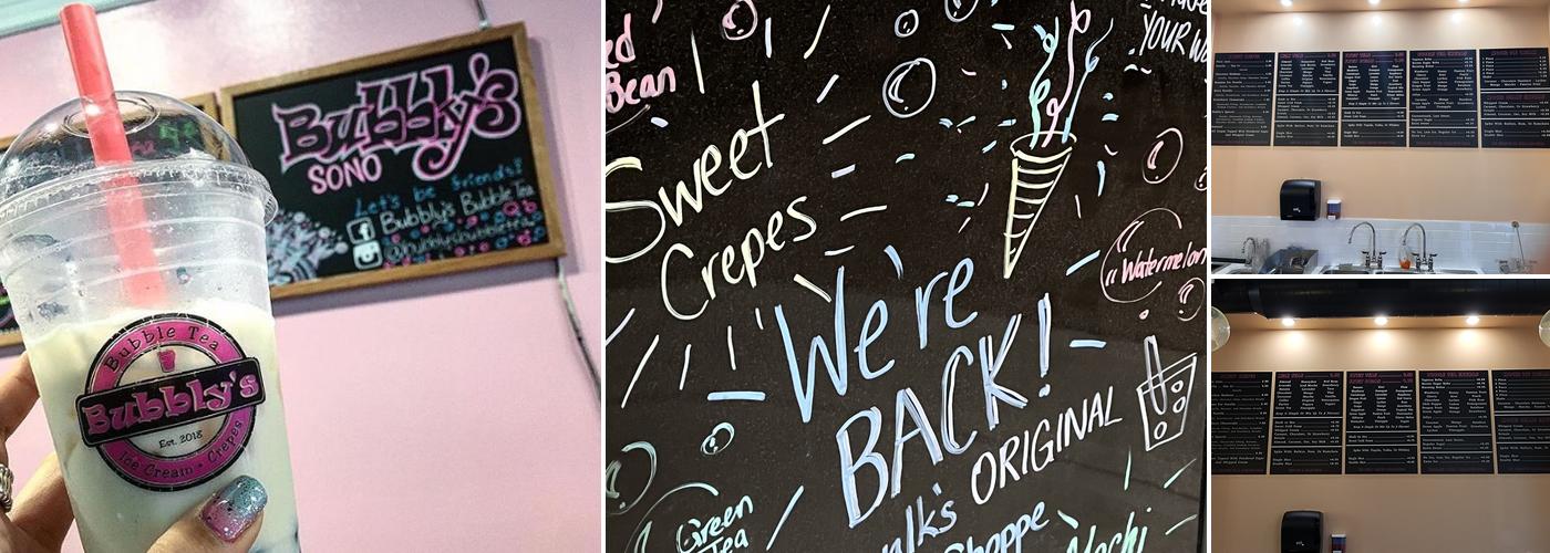 Bubbly’s Bubble Tea Menu