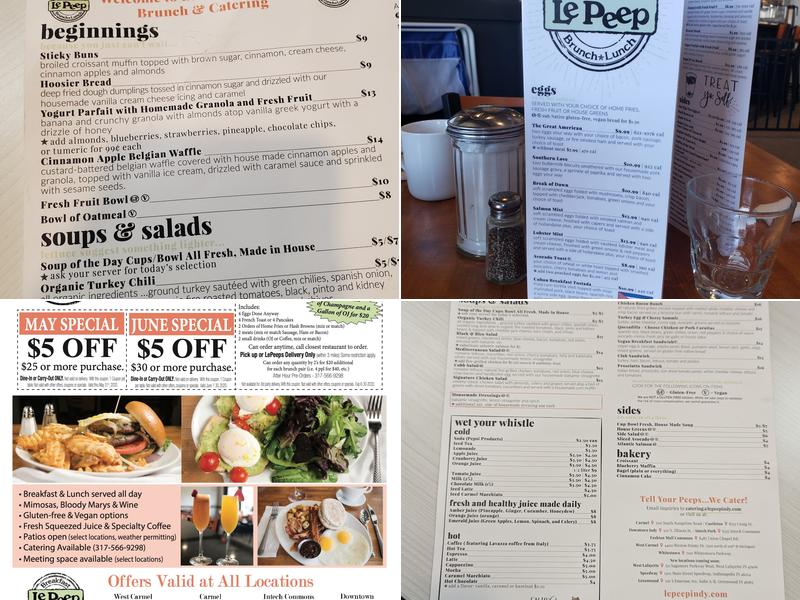 Le Peep Intech Commons Menu