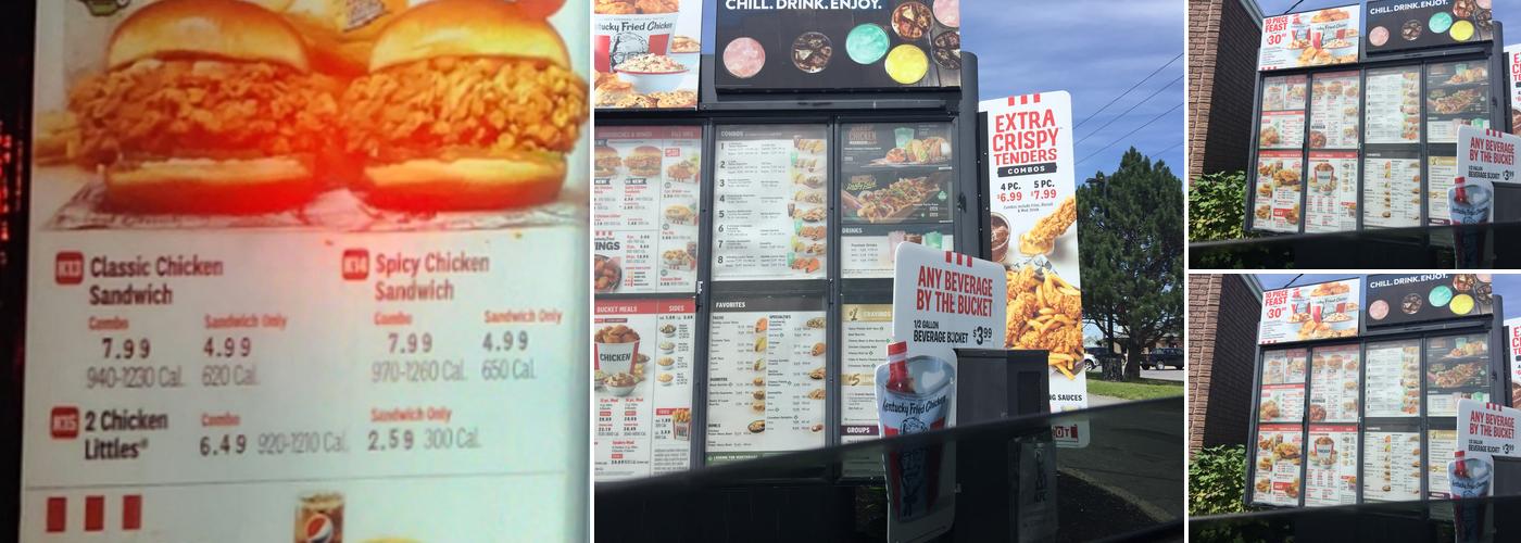 KFC Menu