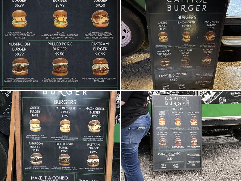 Capitol Burger Menu