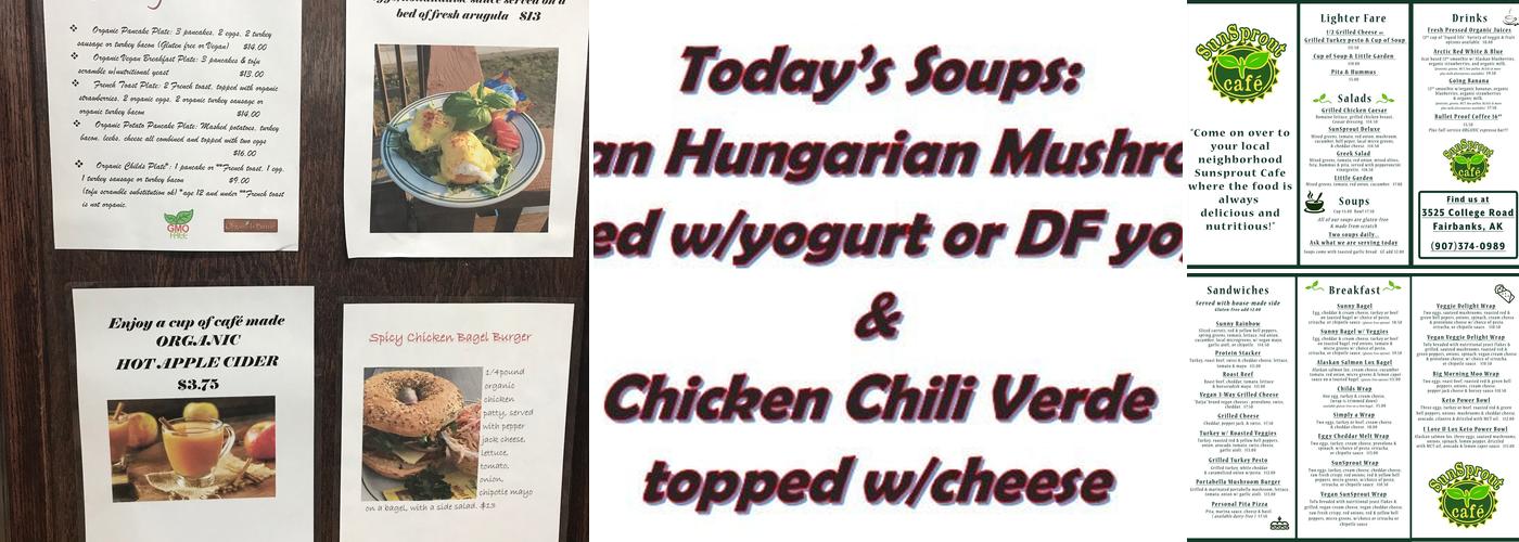 Sunsprout Cafe Menu