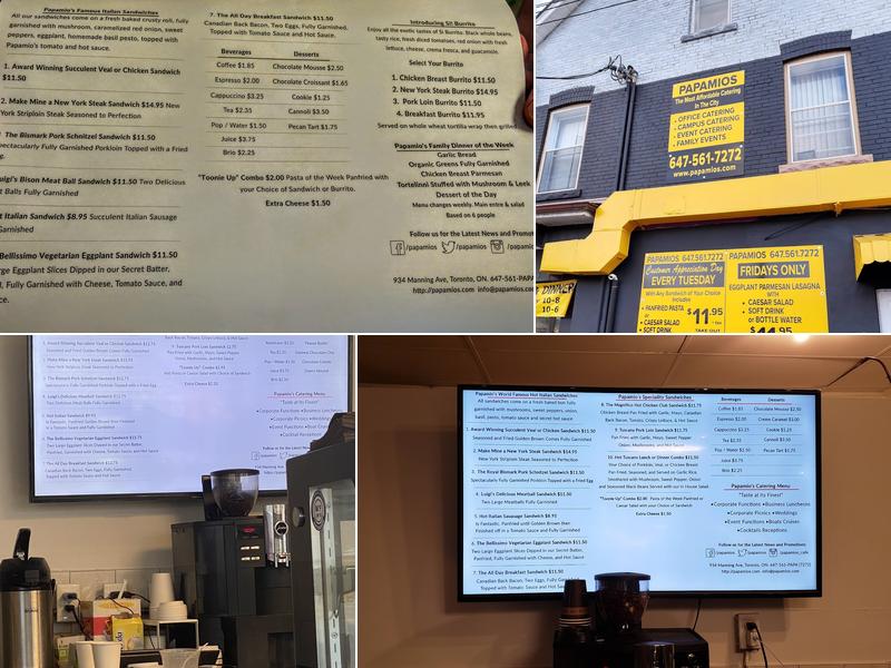 Papamio's Menu