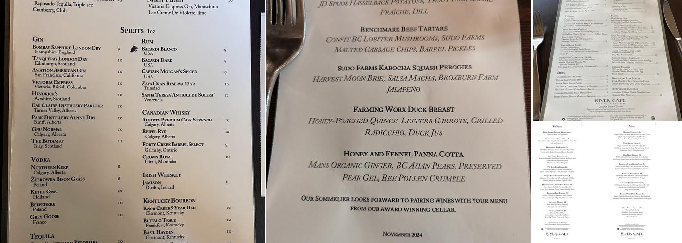 River Café Menu