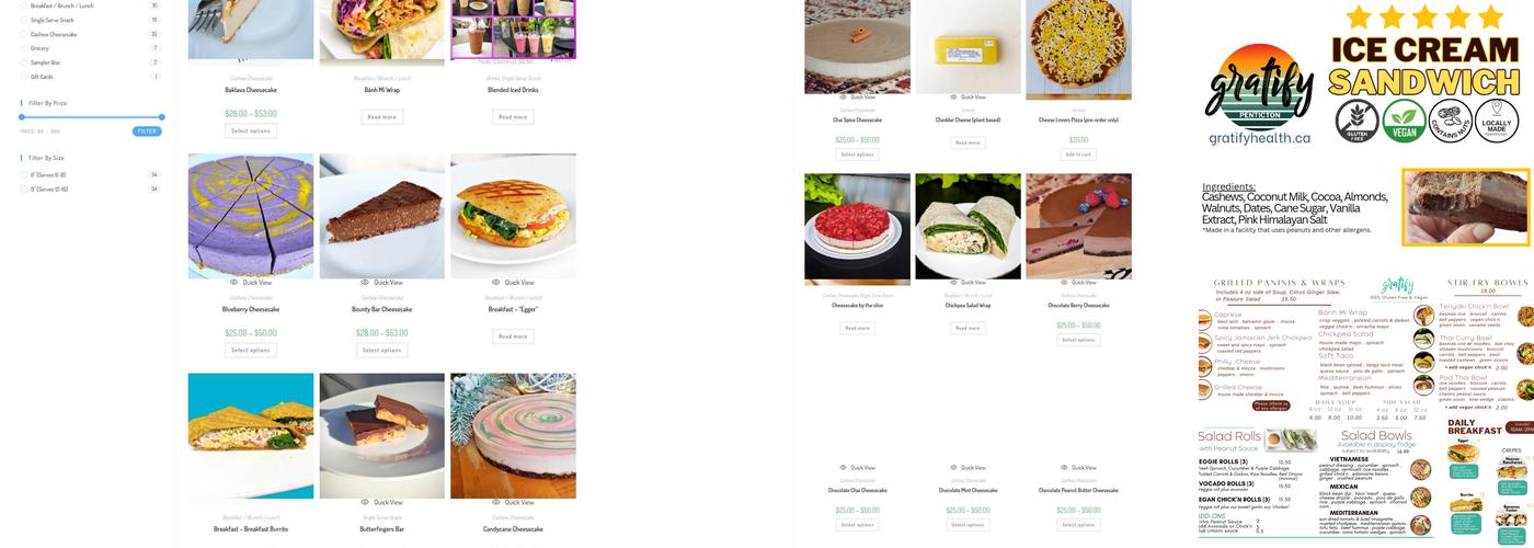 Gratify Menu