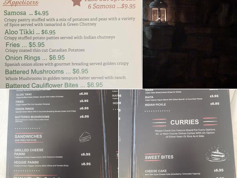 The Spirit Rock Cafe & Curry Menu