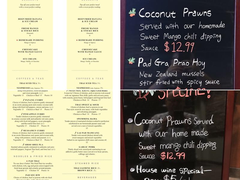 Mango Thai Restaurant - Langford, BC Menu