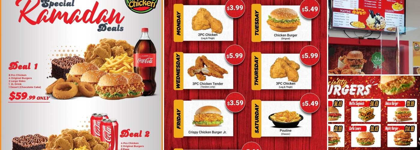 Paradise Chicken Menu