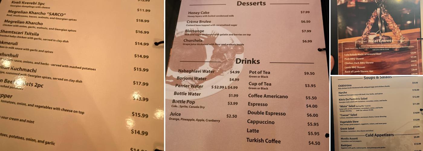 Sarko Restaurant Menu