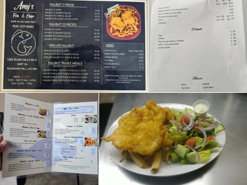 Amy's Fish & Chips Menu