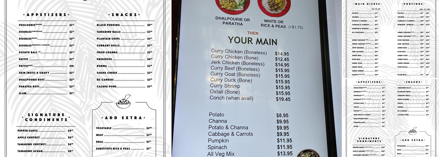 The Roti Hut Menu