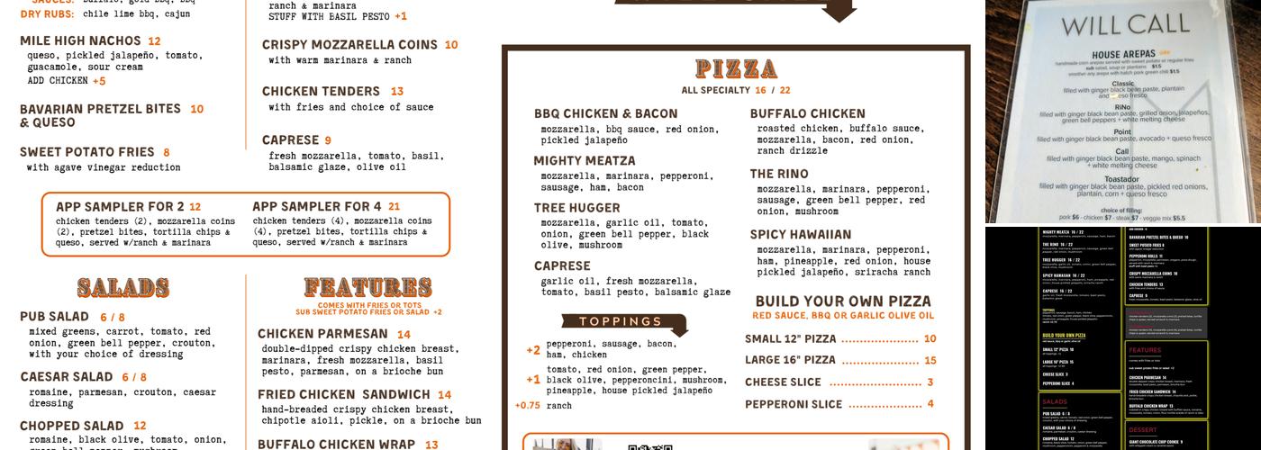 Will Call Menu