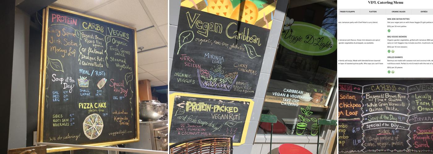 Veggie D’Light Menu