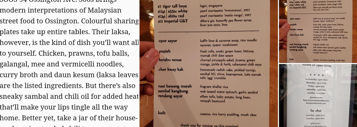 Fat Choi Menu