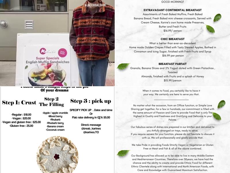 Karine’s Fresh Menu