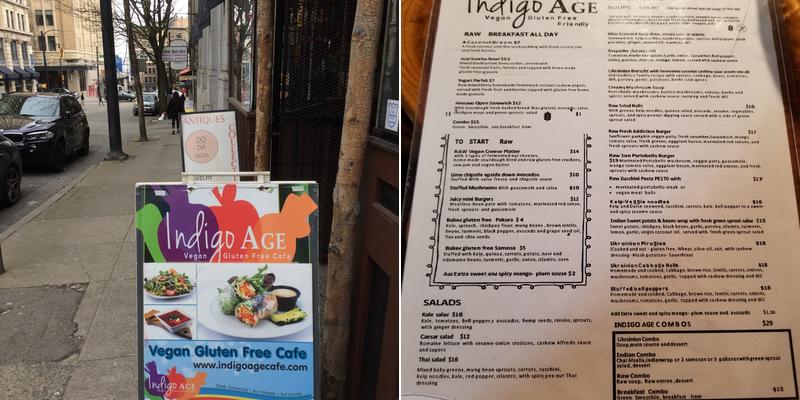 Indigo Age Catering Menu