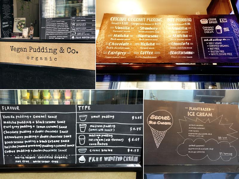 Vegan Pudding & Co. Menu