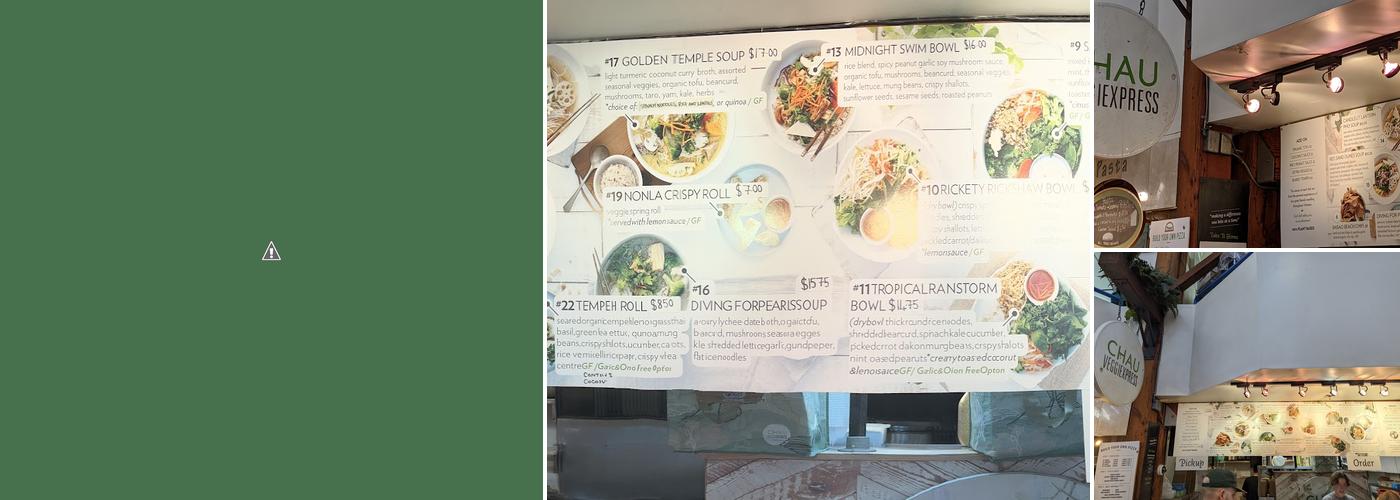 Chau Veggie Express Menu