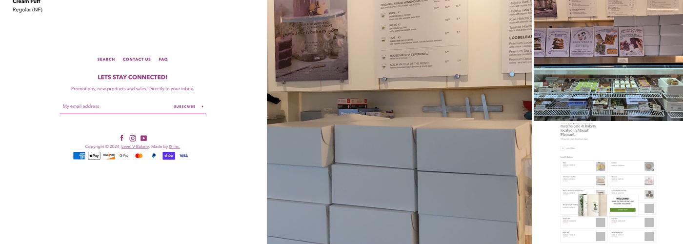LEVEL V BAKERY Menu