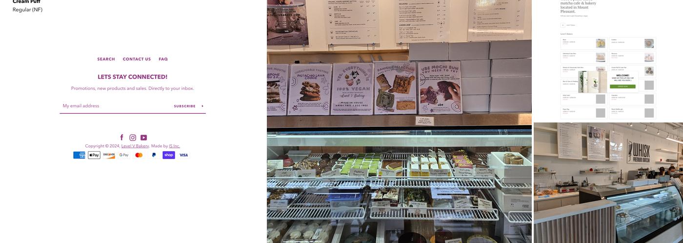 LEVEL V BAKERY Menu