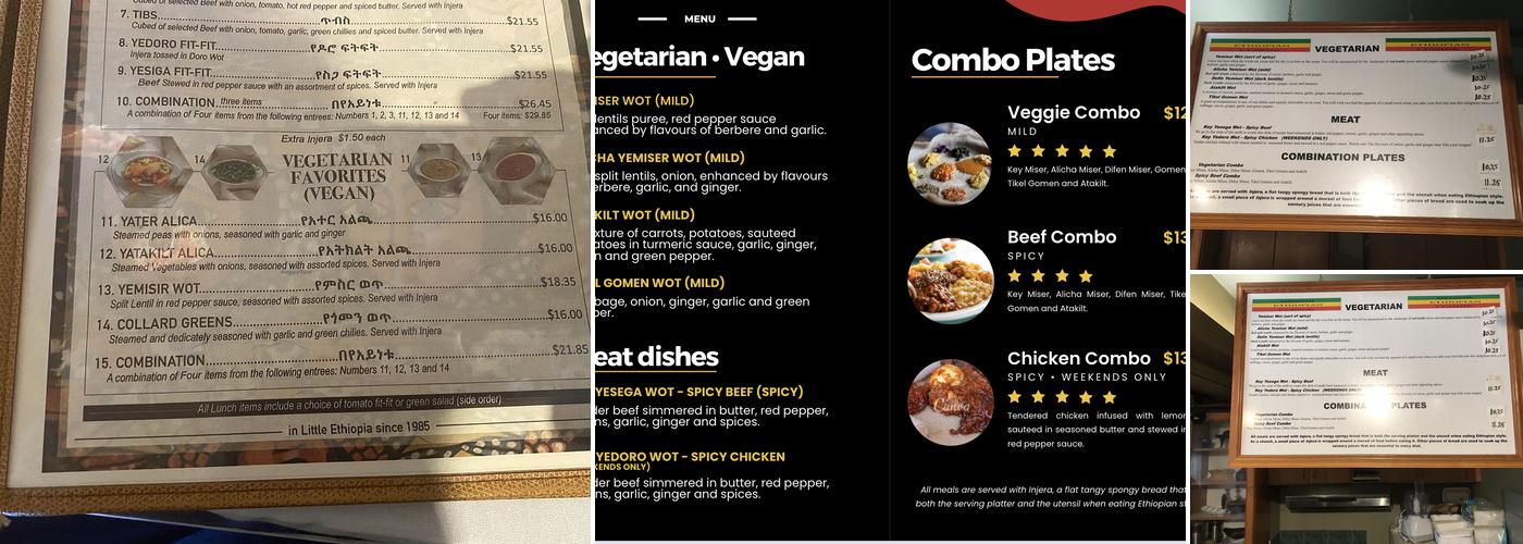 Messob Ethiopian Cuisine Menu