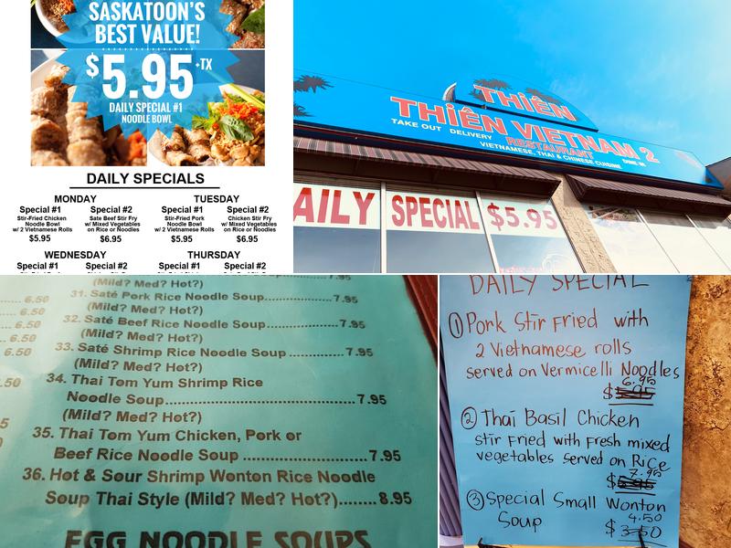 Thien Vietnam 2 Restaurant Menu
