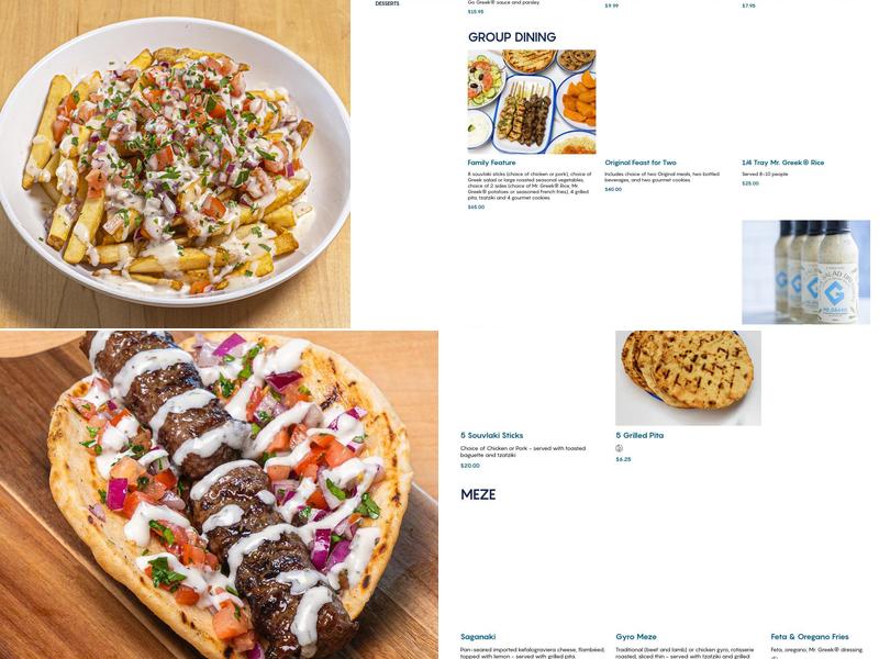 Mr. Greek Menu
