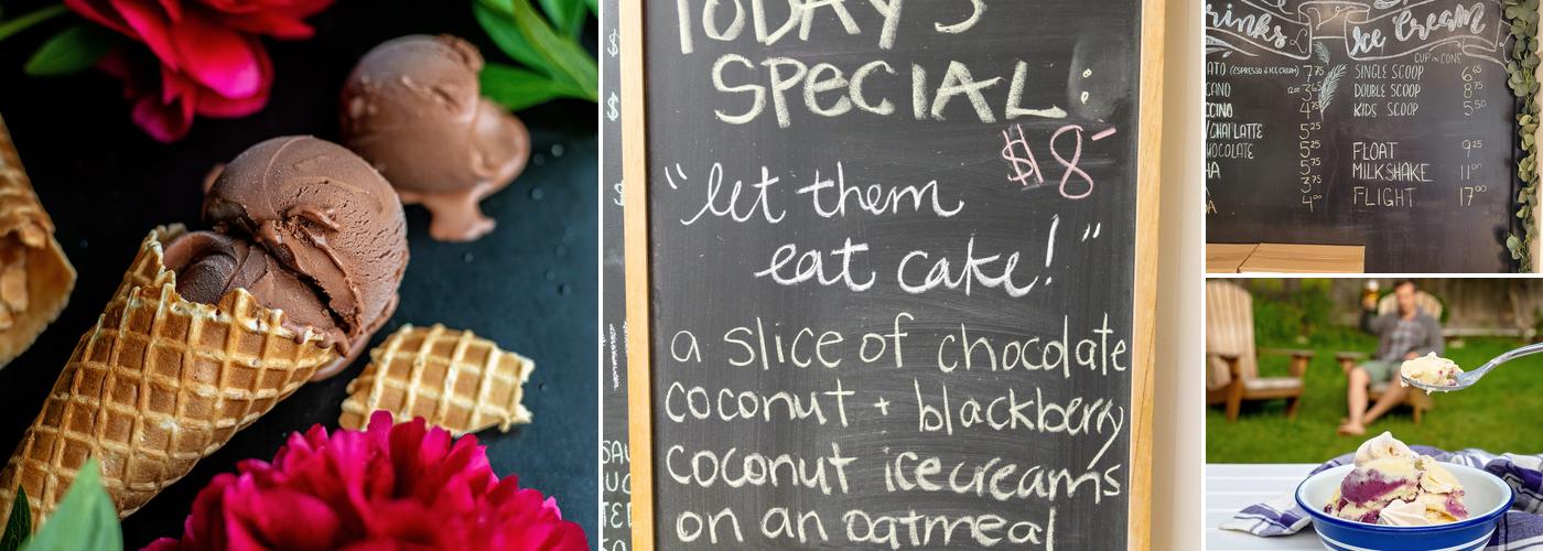 Blue Spruce Ice Cream Menu