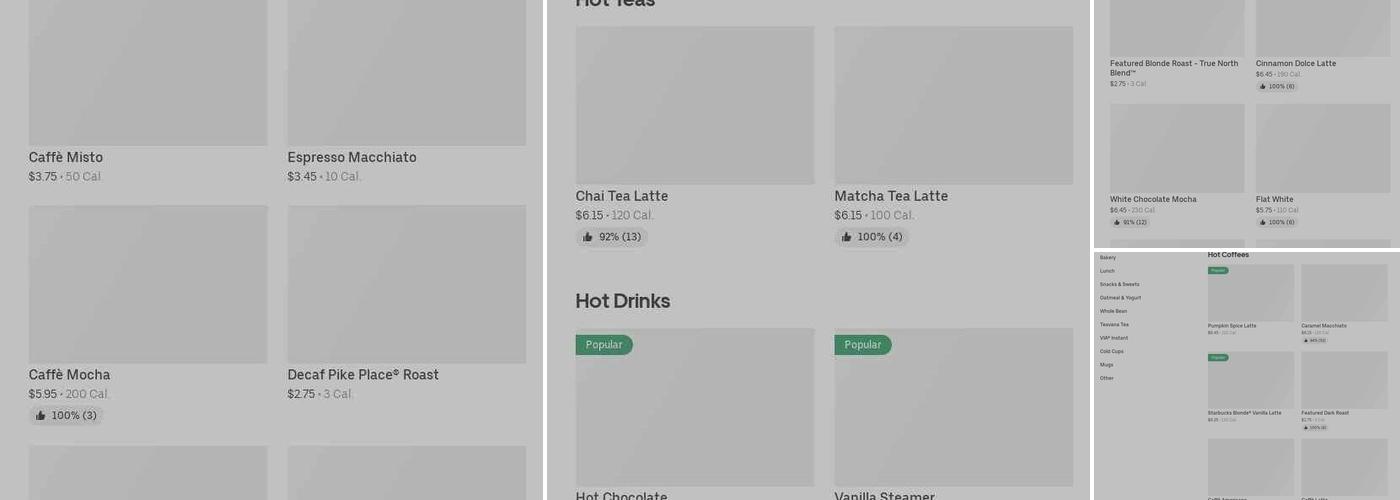 Starbucks Menu