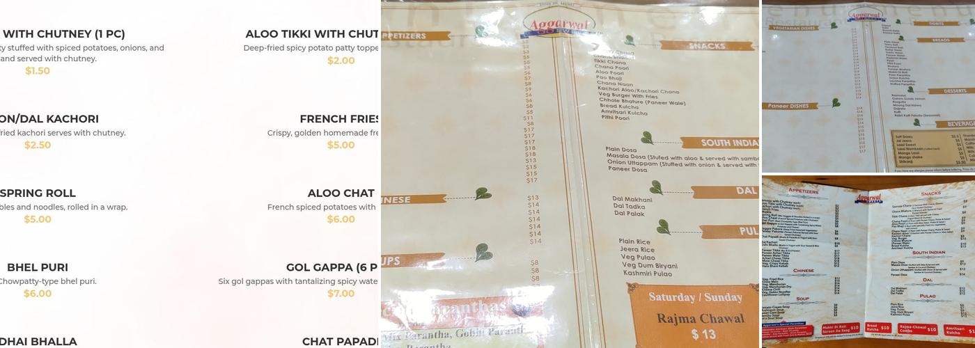 Aggarwal Sweets Menu