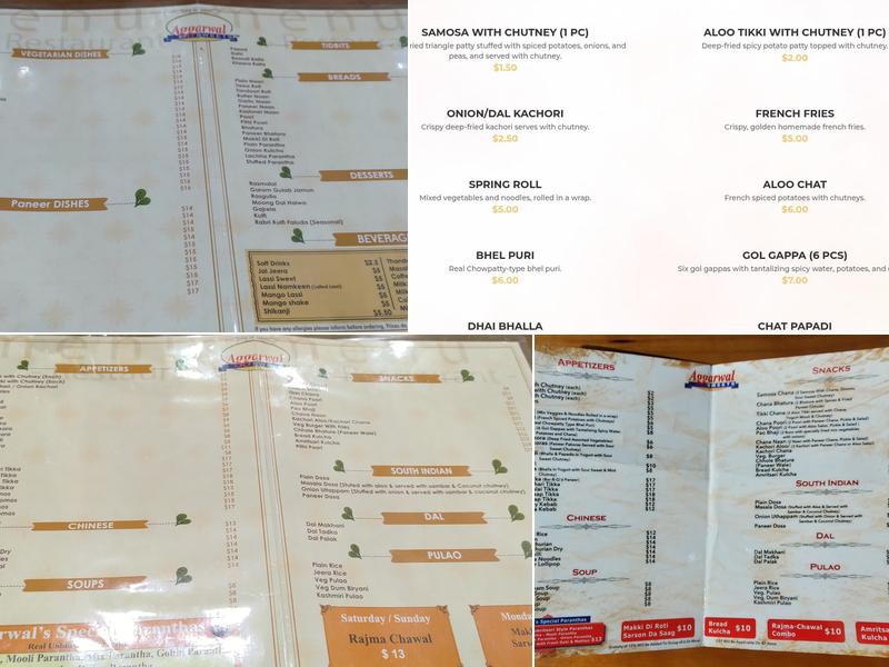 Aggarwal Sweets Menu