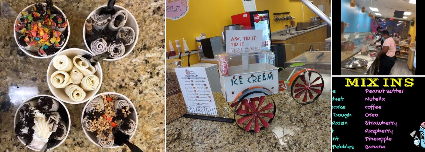 Curly Cream Rolled Icecream Menu