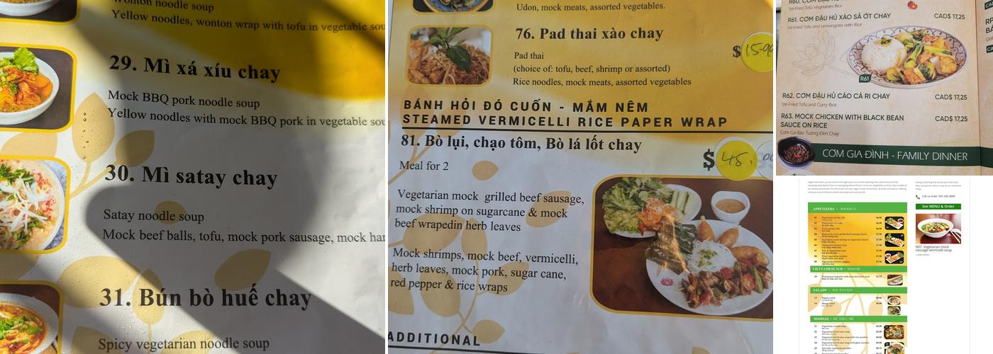 Dai Bi Chay Menu