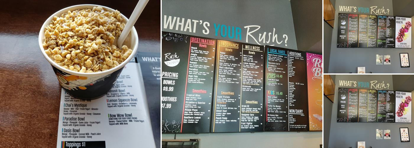 Rush Bowls Menu