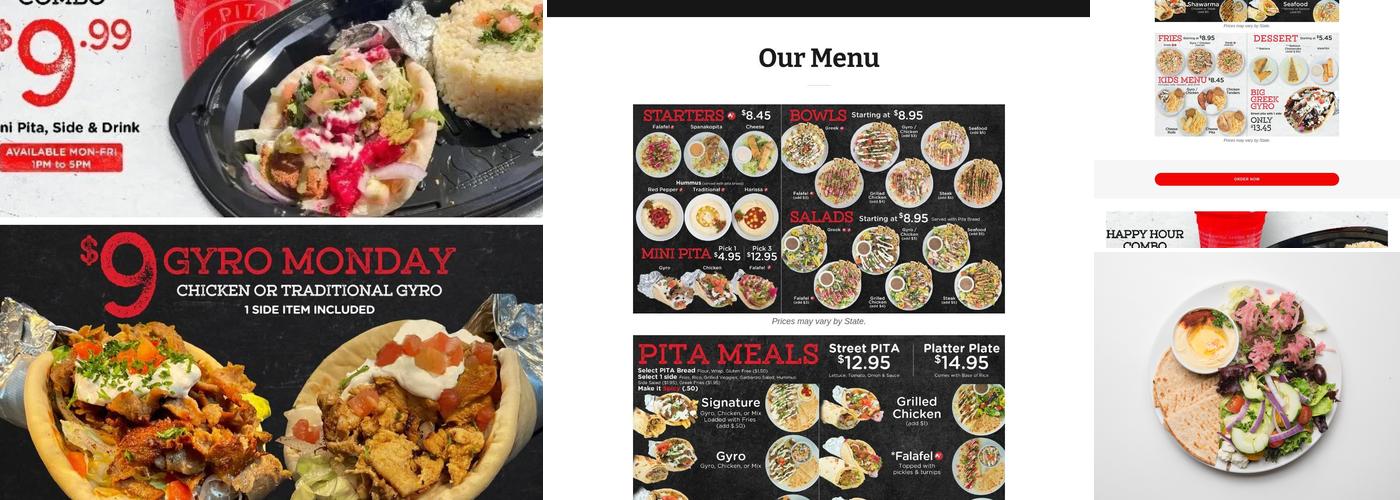 PITA Mediterranean Street Food-Marietta Square Menu