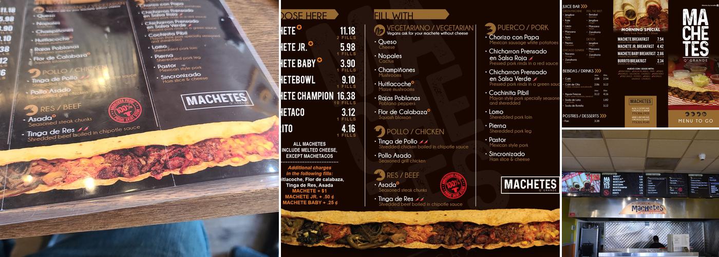 Machetes Menu