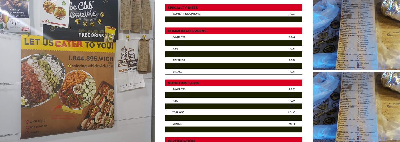 Which Wich Des Plaines Menu