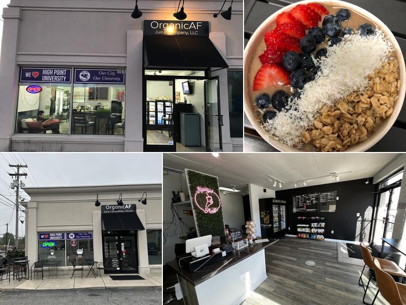 OrganicAF- Juices, Smoothies, Acai Bowls & Coffee 120 W Lexington Ave #101, High Point