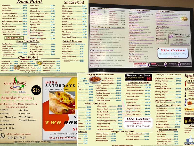 Curry Point Express Menu