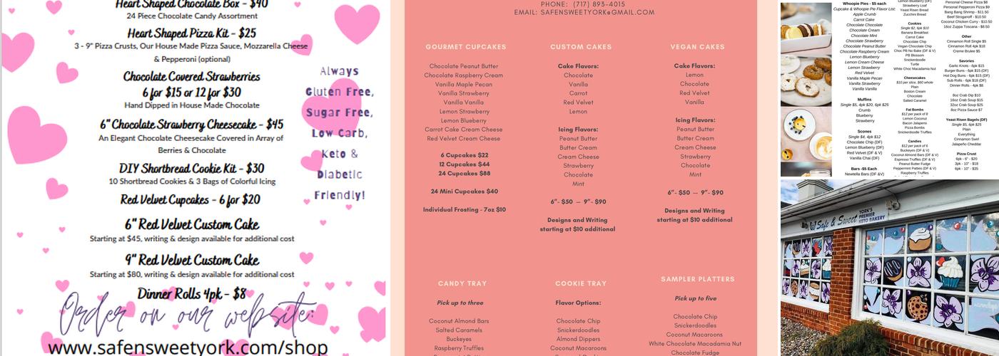 Safe & Sweet Menu