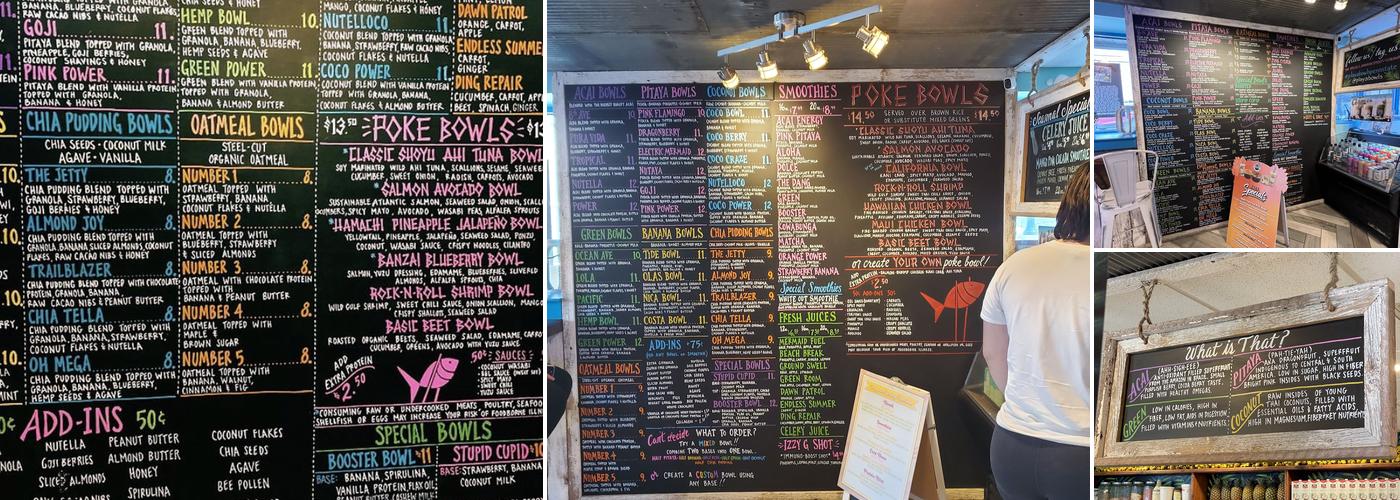 Playa Bowls Menu